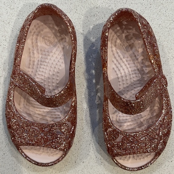 Crocs Little Girls Toddler Isabella Flower Flat size 4 - Picture 3 of 11